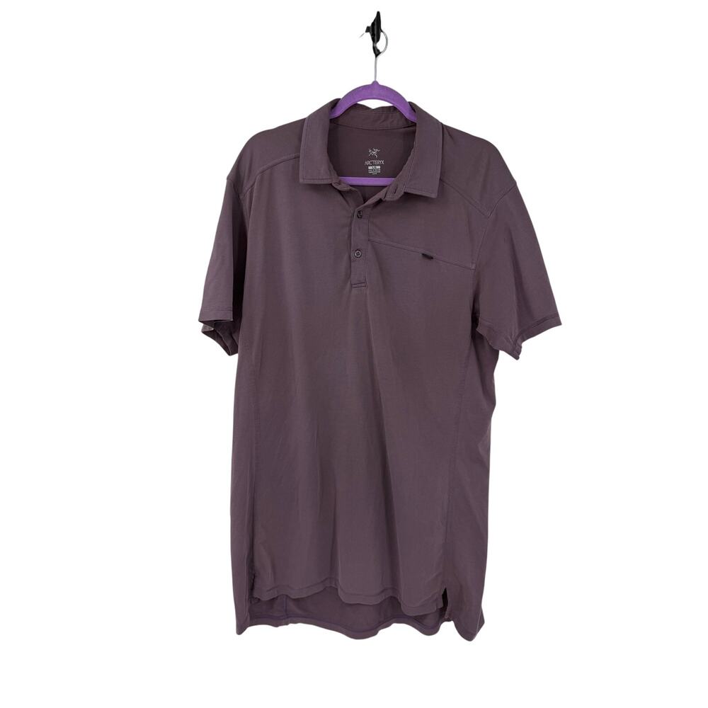 Arcteryx Polo Shirt Mauve Purple Size L Men’s Short Sleeve Active Golf Outdoor